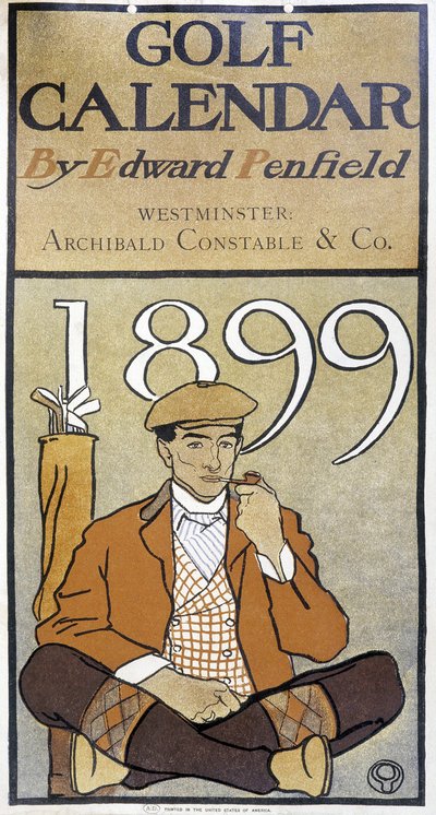 Calendario: Golf Calendar di Edward Penfield da Edward Penfield