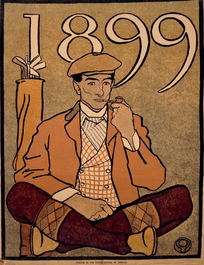 Calendario del golf, di Edward Penfield, poster da Edward Penfield