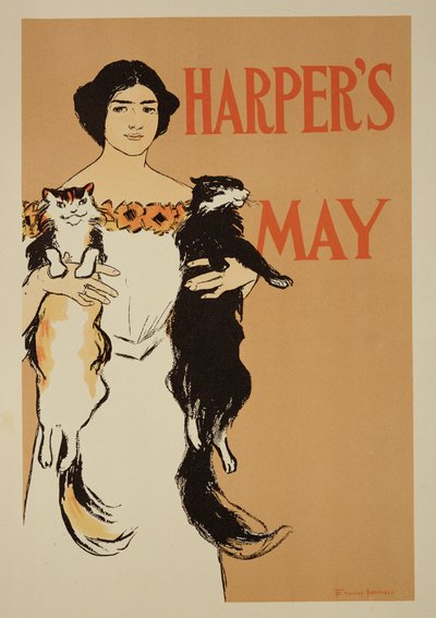 Riproduzione di un poster che pubblicizza il numero di maggio di 