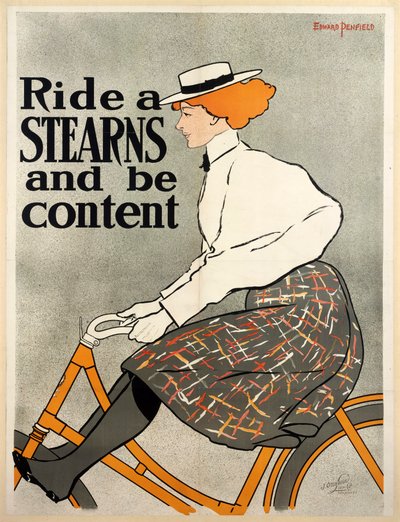 Cavalca una Stearns e sii contento, c. 1896 da Edward Penfield