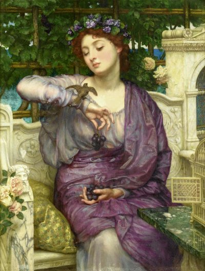 Lesbia e il suo passero da Edward Poynter