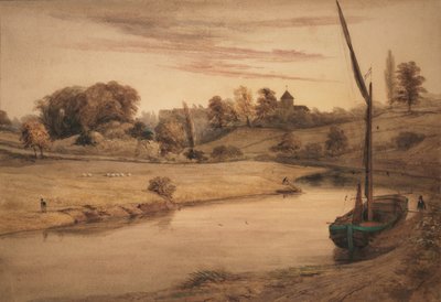 Chiesa di Nettlestead, Kent da Bow Bridge da Edward Pretty