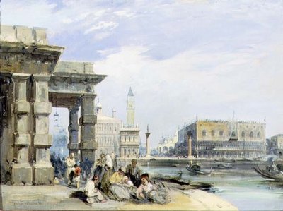 Veduta della Piazzetta e del Palazzo Ducale dalla Dogana di Mare, Venezia da Edward Pritchett