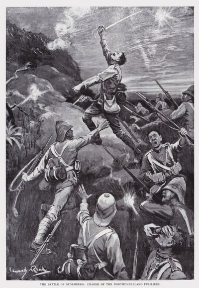 La battaglia di Stormberg, carica dei Northumberland Fusiliers da Edward Read