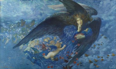 La notte con il suo treno di stelle, 1912 da Edward Robert Hughes