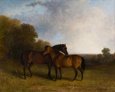 Due cacciatori in un paesaggio (c.1830-99) da Edward Robert Smythe