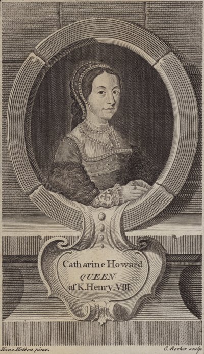 Catherine Howard, quinta moglie di Re Enrico VIII (incisione) da Edward Rooker