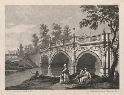 Vista prospettica del ponte a Sion da Edward Rooker