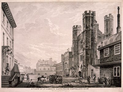 Porta di San Giacomo che conduce al Palazzo di San Giacomo, Londra da Edward Rooker
