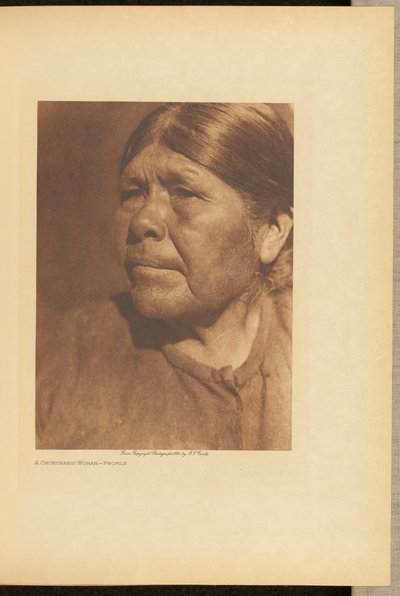 Una donna Chukchansi - Profilo da Edward S. Curtis