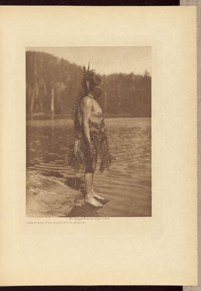 Preparazione cerimoniale per la caccia alle balene da Edward S. Curtis
