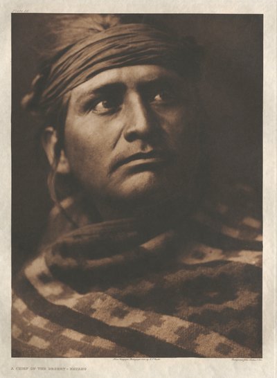 Portfolio I, lastra 26: Un capo del deserto-Navaho da Edward S. Curtis