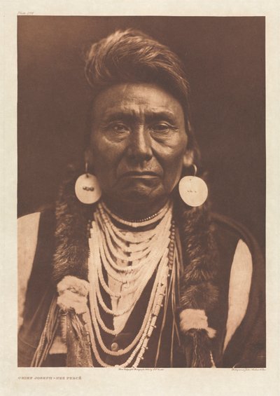 Portafoglio VIII, lastra 256: Capo Giuseppe - Nez Percé da Edward S. Curtis