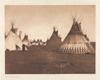 Portfolio VI, Tavola 186: Tende dipinte--Piegan da Edward S. Curtis