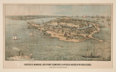 Fortezza Monroe, Old Point Comfort, & Hygeia Hotel, Va. nel 1861 & 1862 da Edward Sachse