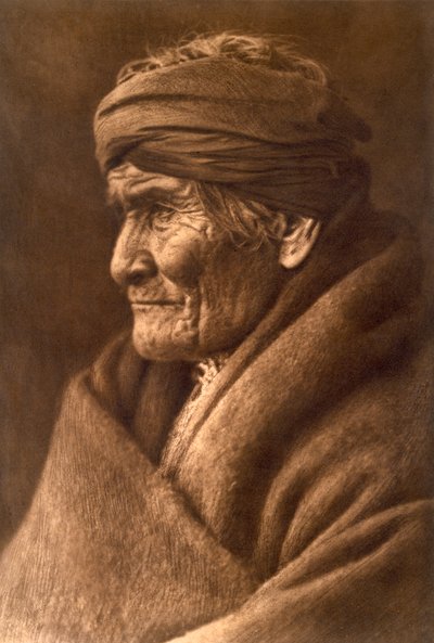 Geronimo, capo degli Apache, come un vecchio nel 1907 da Edward Sheriff Curtis