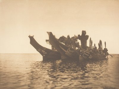 Ballerini Mascherati in Canoe - Qagyuhl A da Edward Sheriff Curtis
