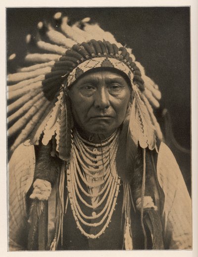 Capo nativo americano dei Nez Perces da Edward Sheriff Curtis