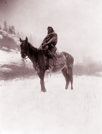 La sentinella in inverno, Apsaroke da Edward Sheriff Curtis