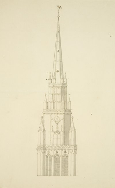 Torre progettata di St Mary Redcliffe da Edward Shiercliffe
