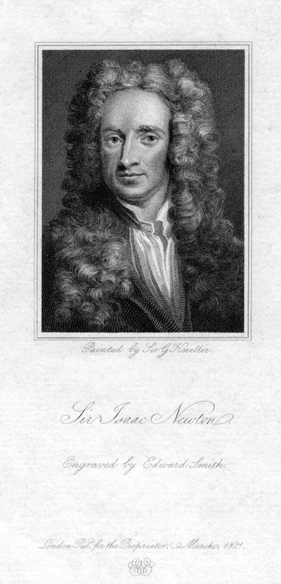 Sir Isaac Newton, matematico, astronomo e fisico inglese, 1821 da Edward Smith