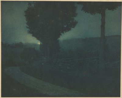 Strada nella valle - Sorgere della luna da Edward Steichen