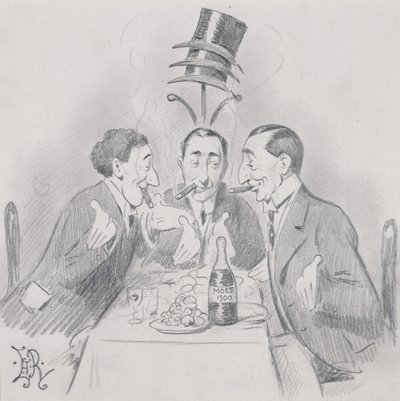 Un pranzo celebre a tre (I tre Isaacs) 1900 da Edward Tennyson Reed