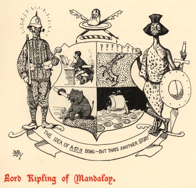Lord Kipling di Mandalay (incisione) da Edward Tennyson Reed