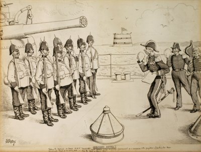 Storia non registrata! Raccontando ai Marines a bordo della HMS Taradiddle la determinazione del Governo di Sua Maestà - come concessione al pregiudizio delle potenze continentali - di evacuare l