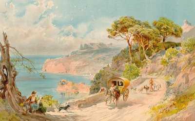 Strada costiera vicino a Soller, Maiorca da Edward Theodore Compton