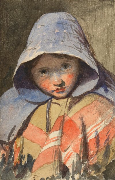 Testa di una Ragazza da Edward Thompson Davis