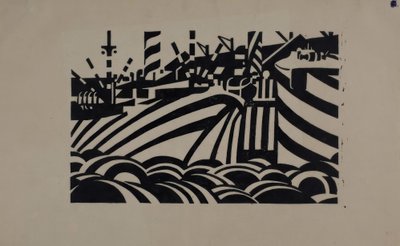 Scena del molo da Edward Wadsworth