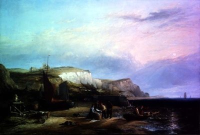 Pincks olandesi che scaricano il loro pescato al largo di Egmond aan Zee da Edward William Cooke