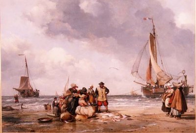 Pescatori che contano il pescato da Edward William Cooke