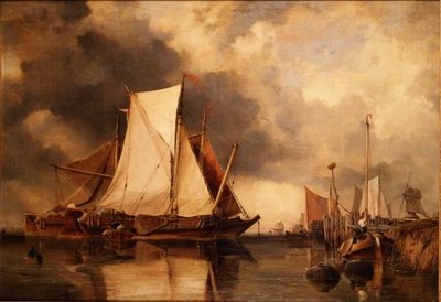 Barche da pesca arenate sullo Schelda da Edward William Cooke