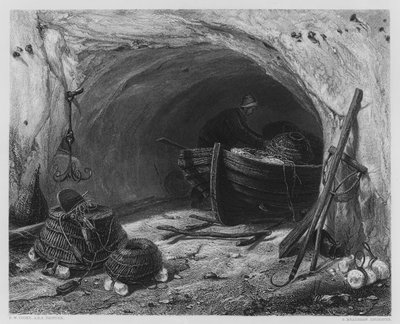 La Grotta del Pescatore, dal quadro nella Galleria Vernon da Edward William Cooke