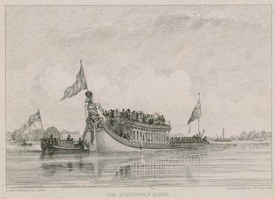 La chiatta del cartolaio, fiume Tamigi, Londra da Edward William Cooke