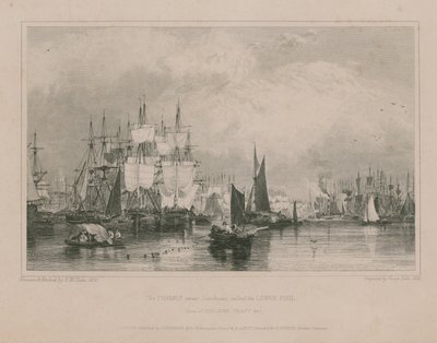 Il Tamigi vicino a Limehouse: Lower Pool da Edward William Cooke