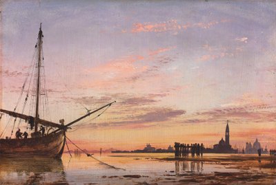 Vista sulla Laguna, Venezia, Tramonto, 1850 da Edward William Cooke