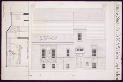 Progetto per Casa e Studio per J.A.M. Whistler Esq, Chelsea, c.1877-78 da Edward William Godwin
