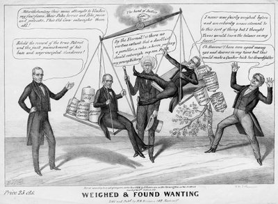 Pesato e trovato mancante, pubblicato da H R Robinson, New York, 1844 da Edward Williams Clay