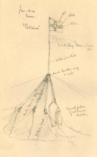 La tenda di Amundsen al Polo Sud, 18 gennaio 1912 da Charles Edward Wilson