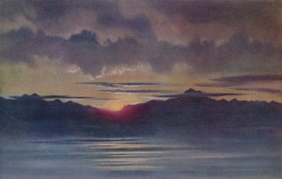 Un tramonto di aprile da Hut Point, guardando a ovest, 1911, 1913 da Charles Edward Wilson
