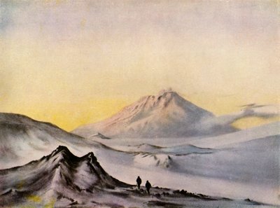 Monte Erebus da Hut Point da Edward Wilson