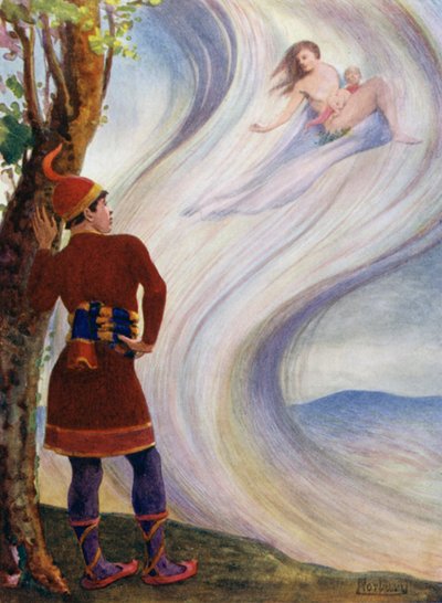 Si alzò un grande turbine e la portò via con il suo bambino da Edwin Arthur Norbury