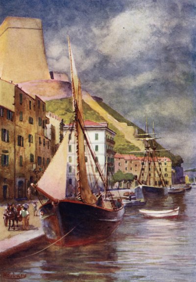 Corsica: Il porto, Bonifacio da Edwin Arthur Norbury