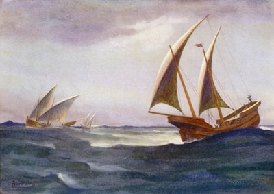 Tre delle sue navi ritardatarie erano arrivate in porto da Edwin Arthur Norbury