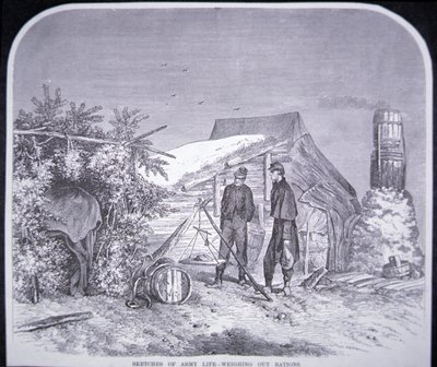 Schizzi di vita militare - Pesatura delle razioni, da 