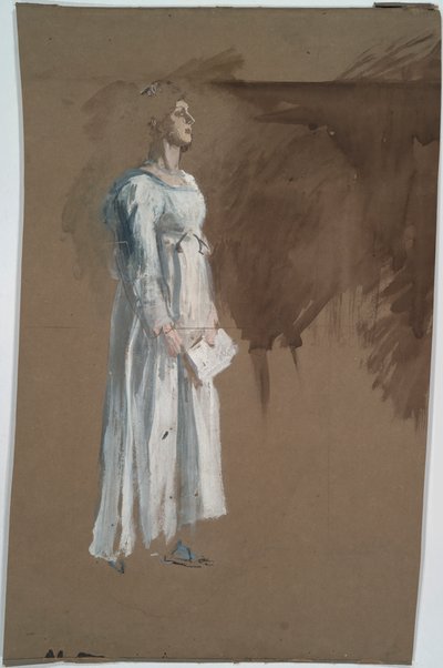 Una figura in abito classico da Edwin Austin Abbey