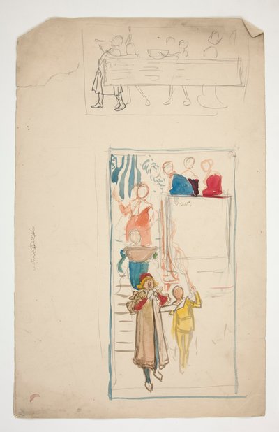Una processione - illustrazione non identificata per una commedia (?) da Edwin Austin Abbey